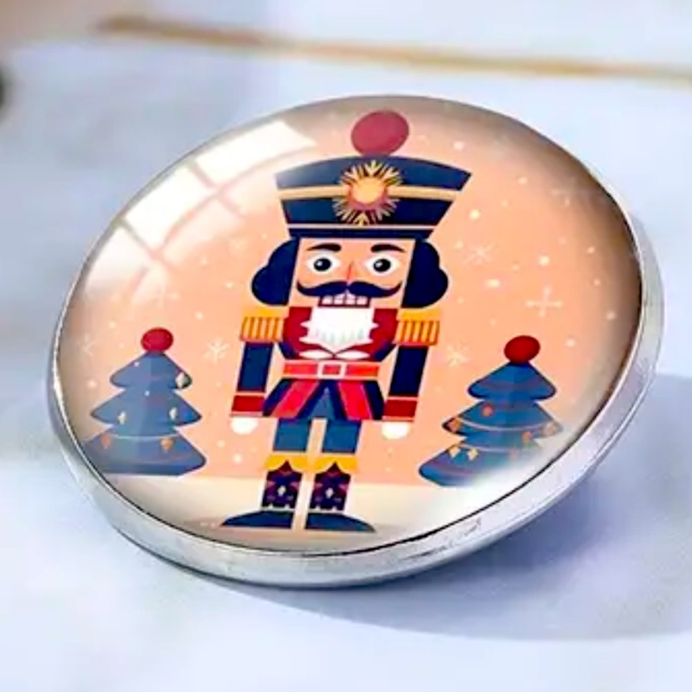 Nutcracker Ballet Glass Cabechon Pin Brooch Lapel Pin New Pink